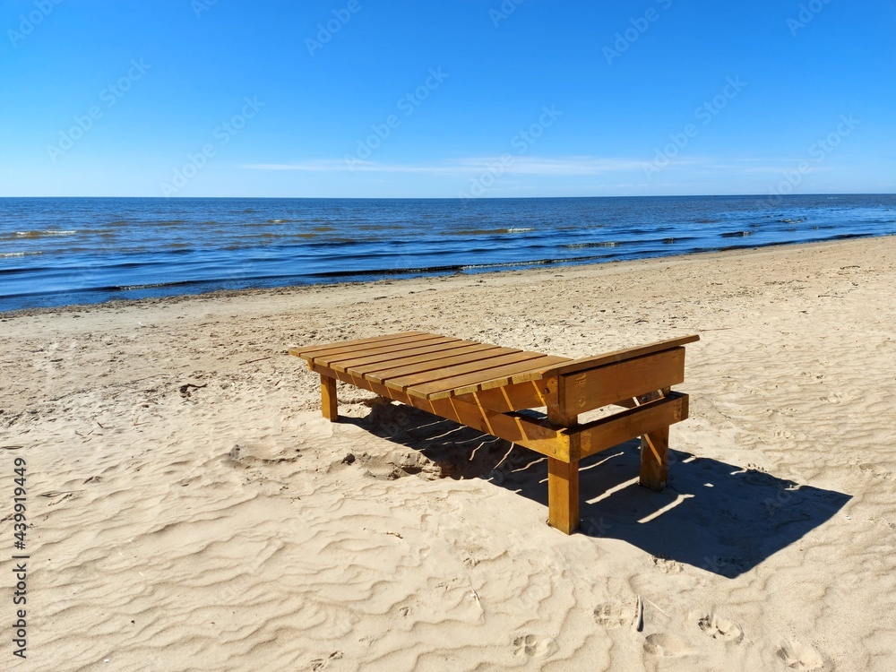 Fototapeta premium beach chair on the beach