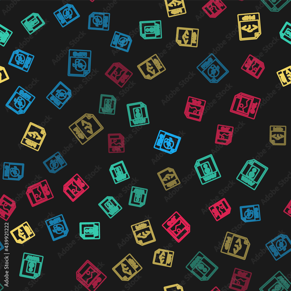 Set line MP3 file document, WAV, PHP and JPG on seamless pattern. Vector Set line MP3 file document, WAV, PHP and JPG on seamless pattern. Vector