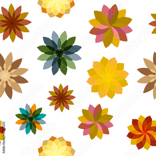 Flower warm abstract simple ornamental pattern illustration