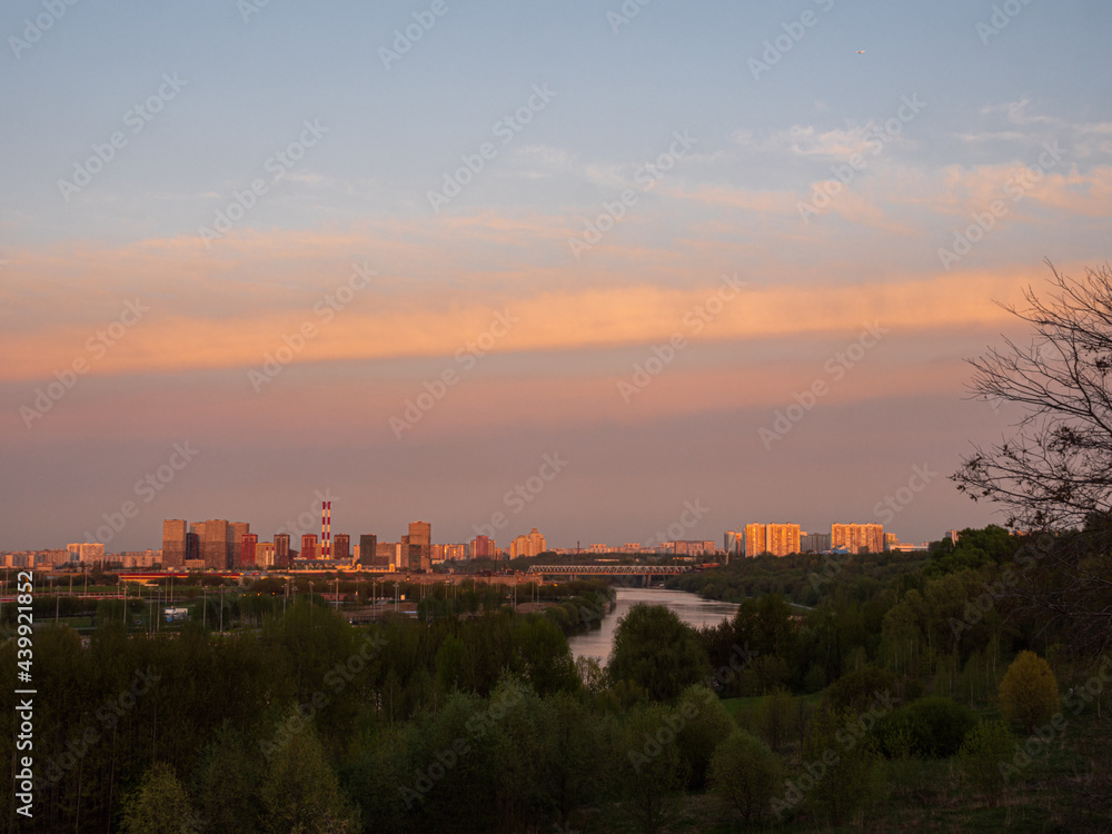 Moscow river from the top at Kolomenskoe