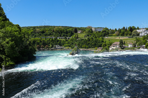 Impression of Rhinefall. Waterfall in Swizerland - Biggest in Europe.