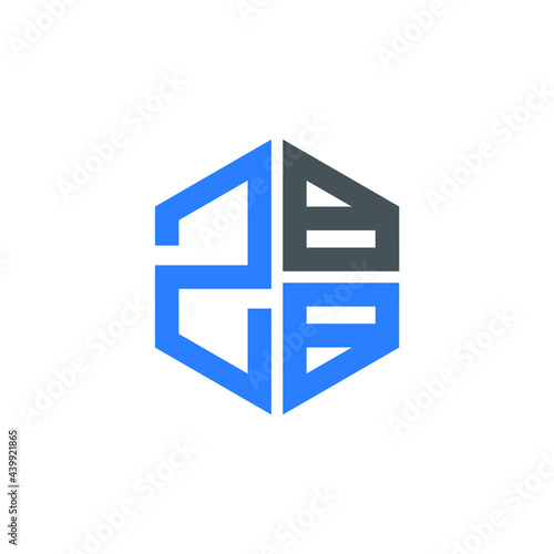 ZBB logo ZBB icon ZBB vector ZBB monogram ZBB letter ZBB minimalist ZBB triangle ZBB hexagon Unique modern flat abstract logo design  photo