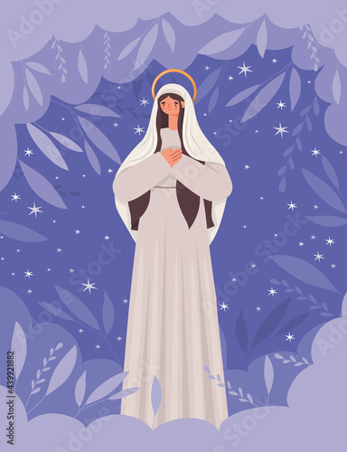 illustration of mother mary