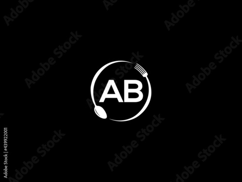 Letter AB Logo, restaurants ab logo icon vector for modern kitchen, health and food business