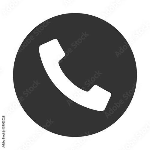 o2021Phone simple flat icon, telephone support symbol. Call us concept. Vecto...