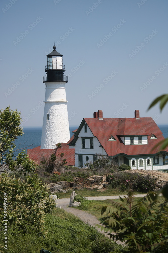 Beautiful Coastal Maine Lighthouse Building Beautiful Coastal Maine Lighthouse Building