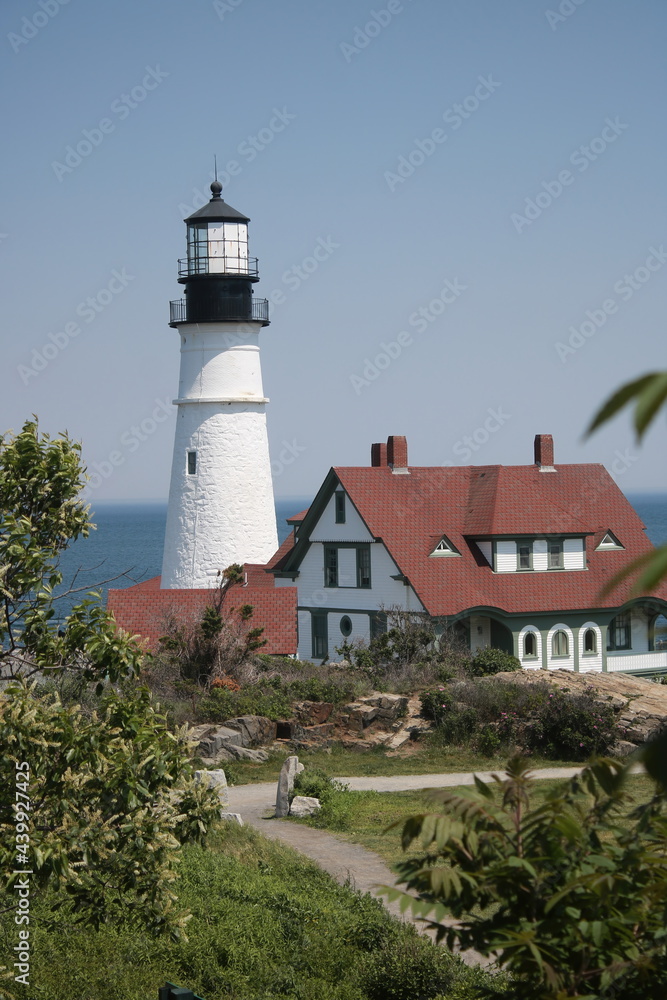 Beautiful Coastal Maine Lighthouse Building