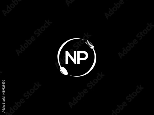 Letter NP Logo, restaurants np logo icon vector for modern kitchen, health and food business