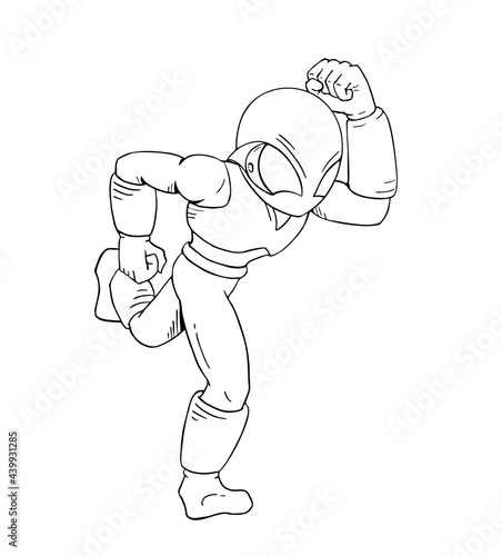 Modern hero illustration to coloring