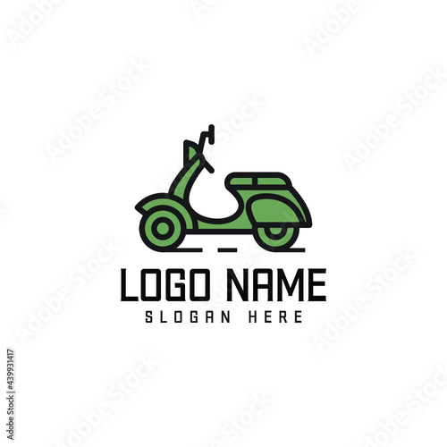 motorcycle icon vector illustration. Vespa logo idea © Saiyed