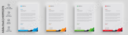 letterhead flyer corporate official abstract professional minimal simple creative modern informative newsletter magazine poster template design with logo