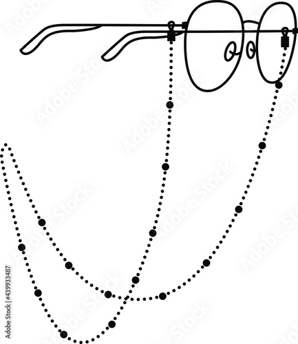 Eyeglass Chains , vector illustration