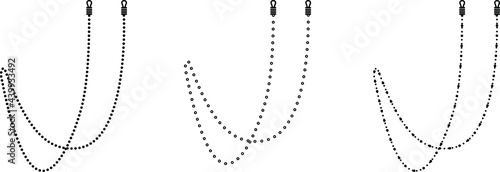 Eyeglass Chains , vector illustration