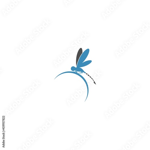 Dragonfly logo icon design concept template illustration