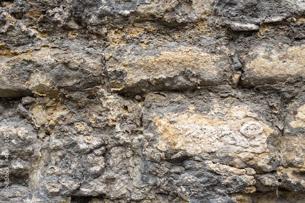 Fragment of wall from a chipped stone Fragment of wall from a chipped stone