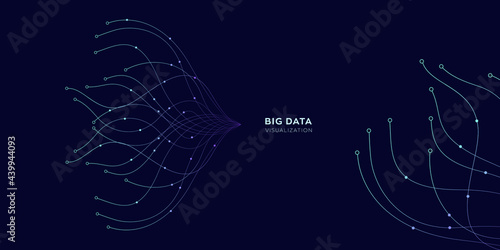 Abstract vector explosion lines equalizer circular shape  isolated  technology background. Big data algorithms visualization. 
Vector illustration in concept of technology, science, quantum explosion.