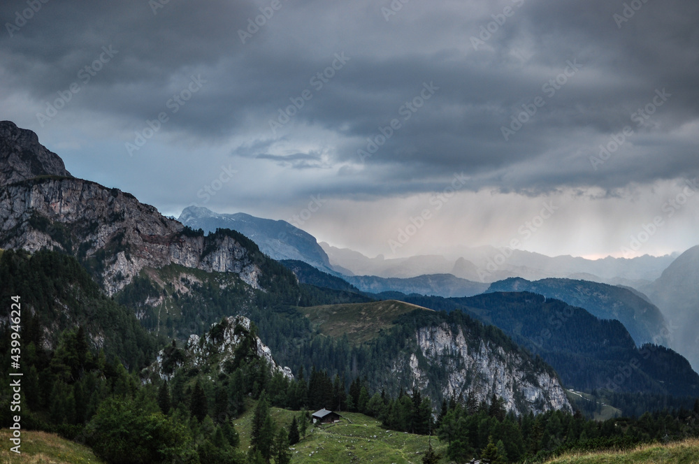 rainy summer day at Berchtesgaden national park
