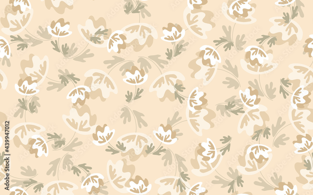 Seamless floral pattern based on traditional folk art ornaments. Colorful flowers on light background. Scandinavian style. Sweden nordic style. Vector illustration. Simple minimalistic pattern Seamless floral pattern based on traditional folk art ornaments. Colorful flowers on light background. Scandinavian style. Sweden nordic style. Vector illustration. Simple minimalistic pattern