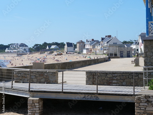 The Valentin beach at Batz-sur-mer, June 2021, France.