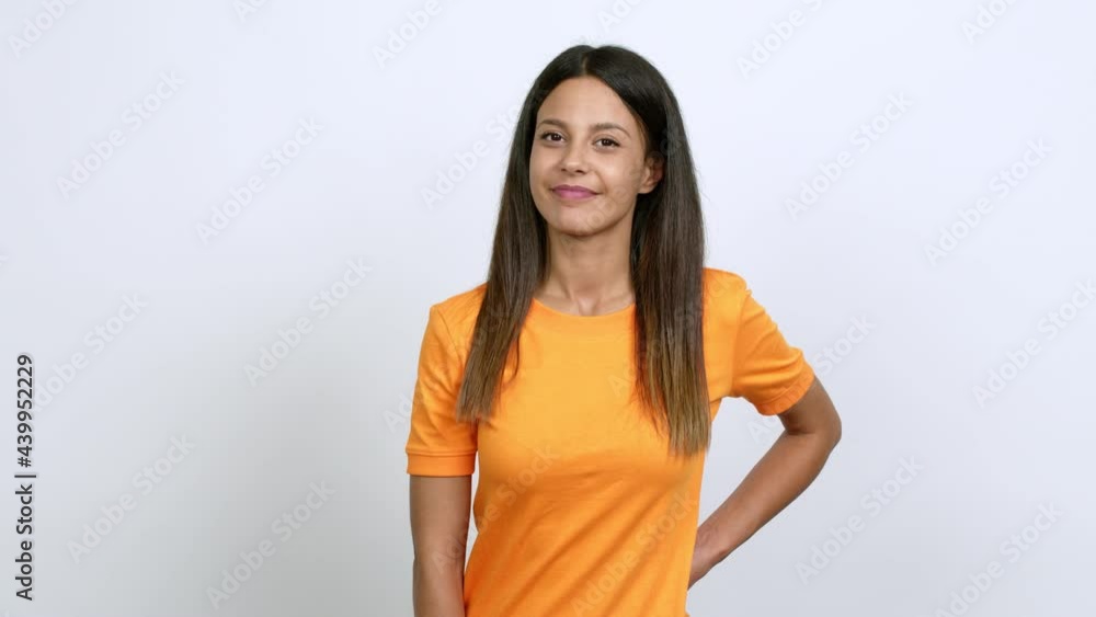 Young woman . Portratit over isolated background Young woman . Portratit over isolated background