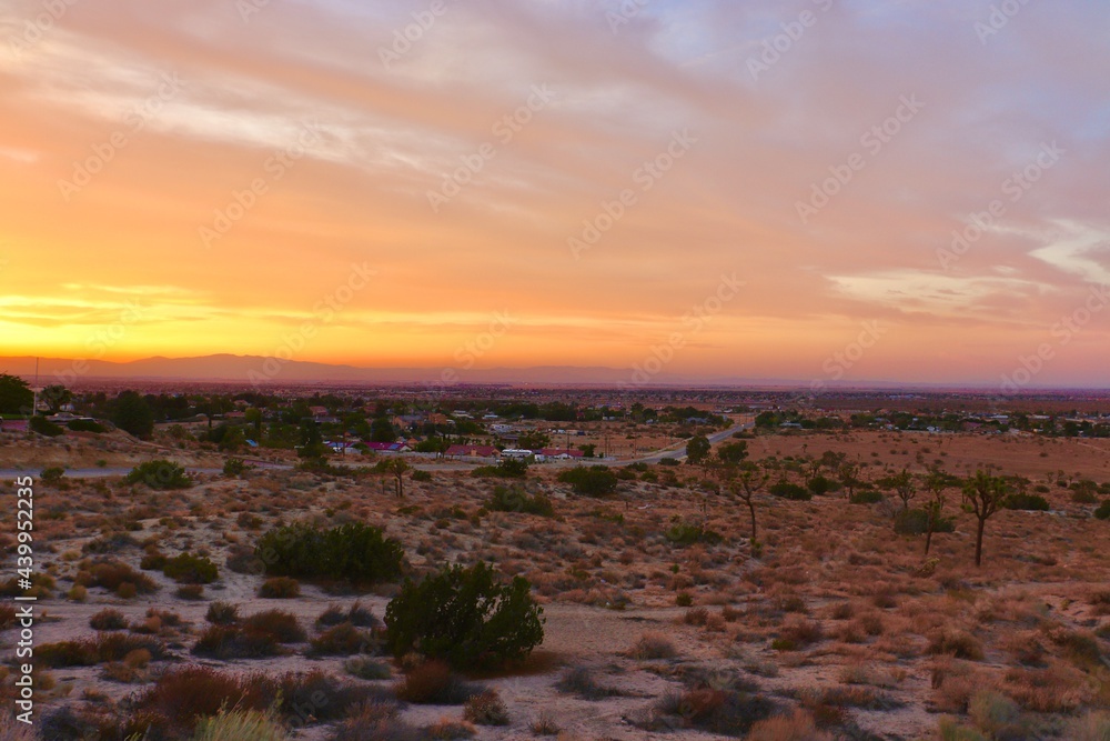 Beautiful Sunset In The Southern California Desert City Palmdale Beautiful Sunset In The Southern California Desert City Palmdale