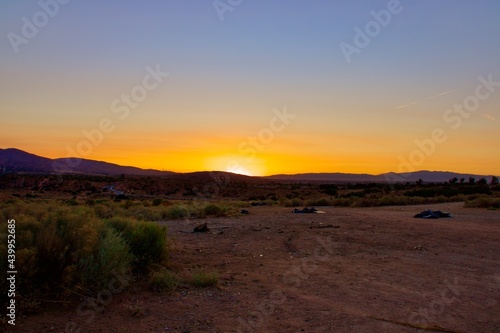 Beautiful Sunset In The Southern California Desert City Palmdale