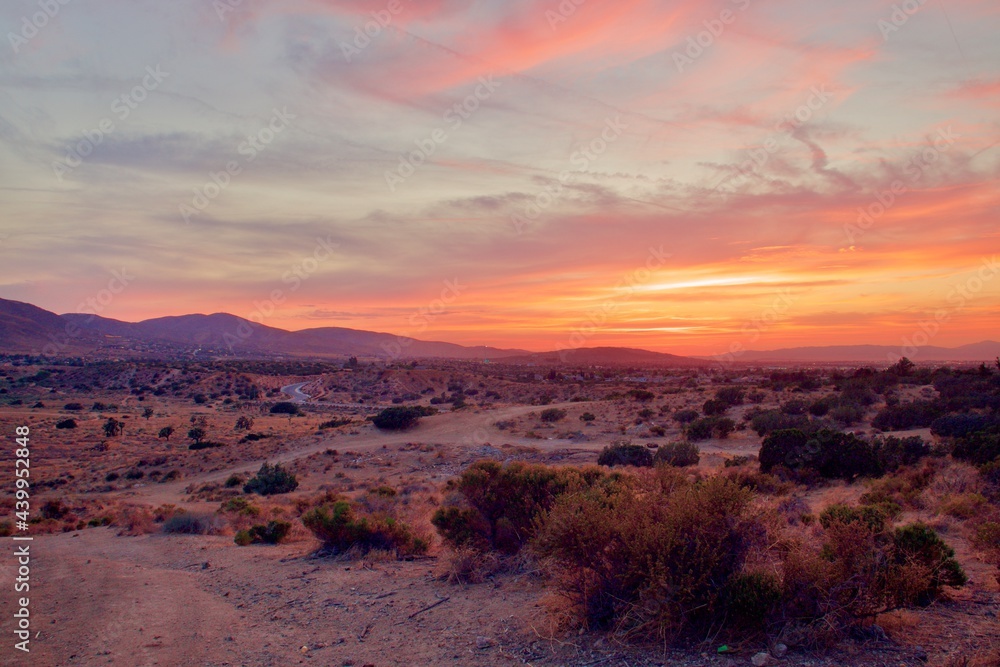 Beautiful Sunset In The Southern California Desert City Palmdale