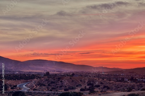 Beautiful Sunset In The Southern California Desert City Palmdale photo