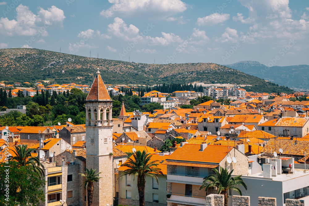 Panoramic view of Trogir old town in Croatia