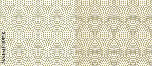 Fish scales seamless pattern. Vector monochrome illustration