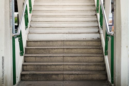 Stair steps path and railing