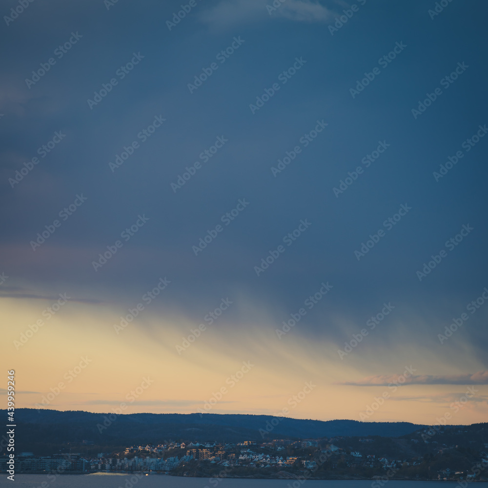 A North Sea sunset, near Kristiansand, Norway