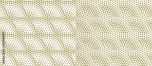 Fish scales seamless pattern. Vector monochrome illustration