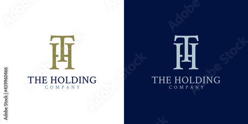 Initial T and H logo design concept