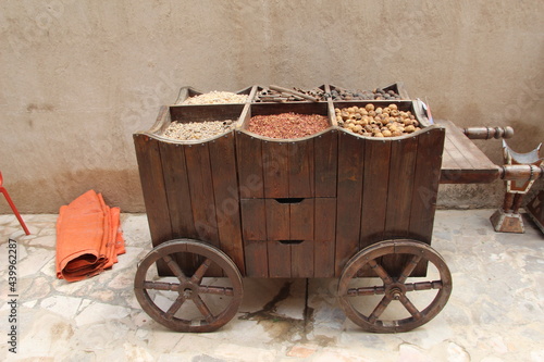 Spice cart in Dubai, UAE.