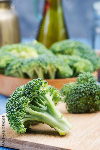 Wallpaper Mural fresh broccoli on cutting board Torontodigital.ca