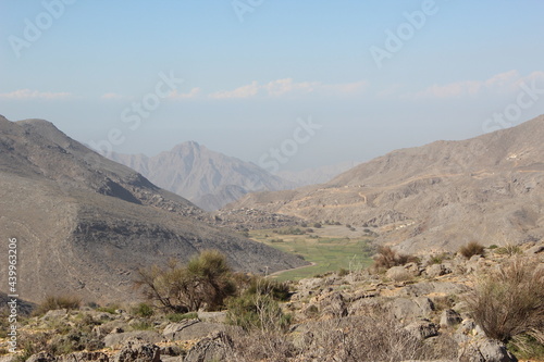 Scene in the Musandam mountains near Khasab, Oman. photo