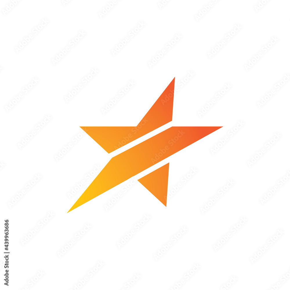 Obraz premium Star modern logo design. Flat vector icon illustration