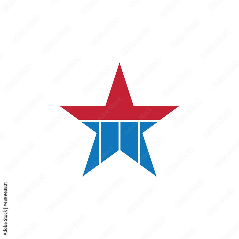 Fototapeta premium Star modern logo design. Flat vector icon illustration