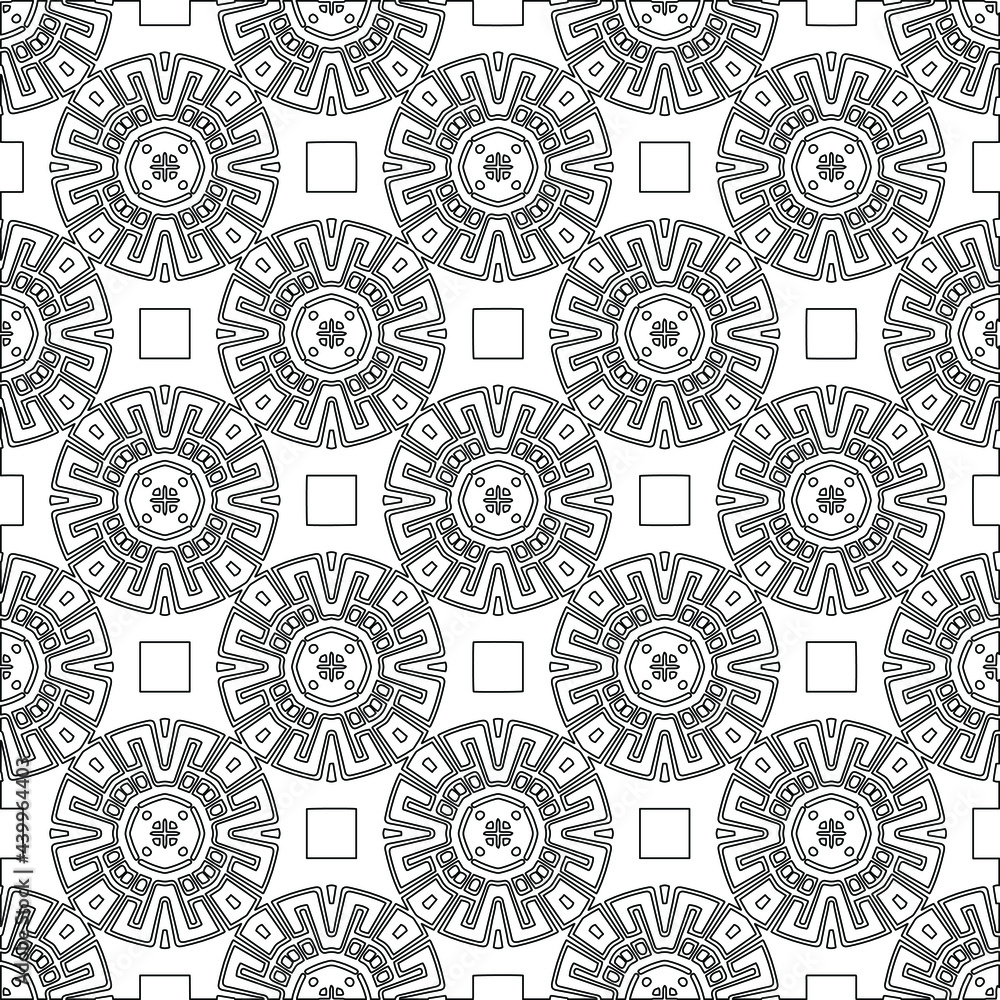 vector pattern with triangular elements. Geometric ornament for wallpapers and backgrounds. Black and white pattern. 