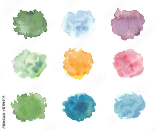swatches watercolor abstract circle