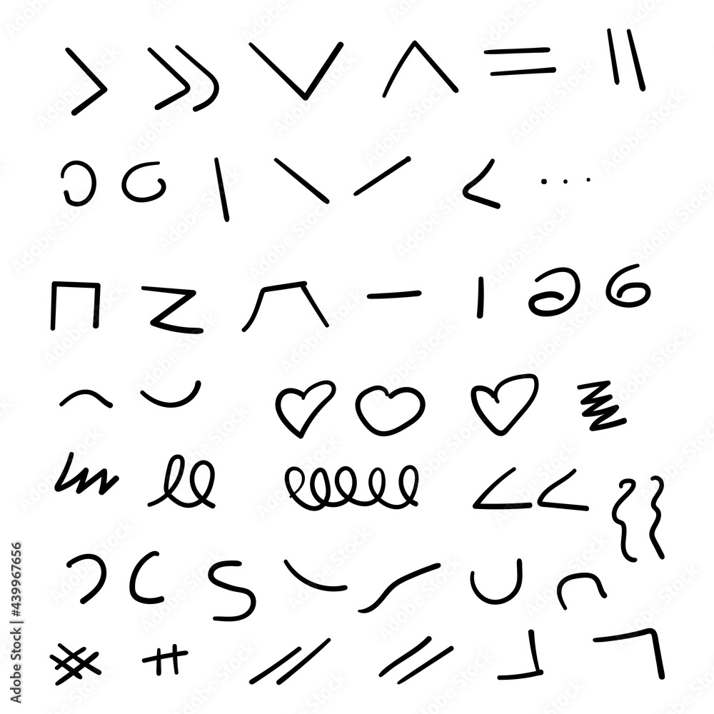 vector illustrattion. Set of Scribble arrow isolated on white background. black hand drawn arrows set icon. vector illustrattion. Set of Scribble arrow isolated on white background. black hand drawn arrows set icon.