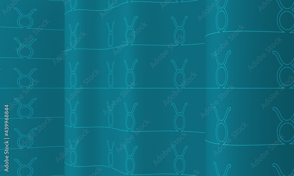 Fototapeta premium Zodiac symbol icons as texture on waved surface