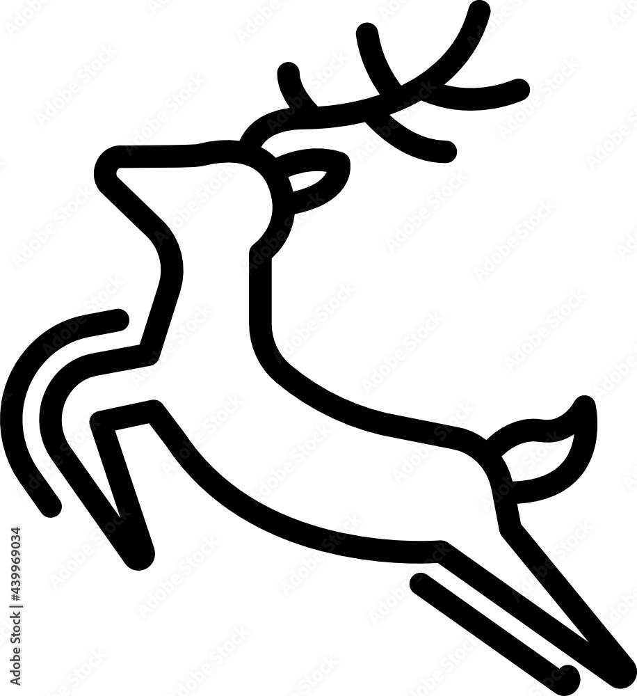 reindeer minimal line icon reindeer minimal line icon