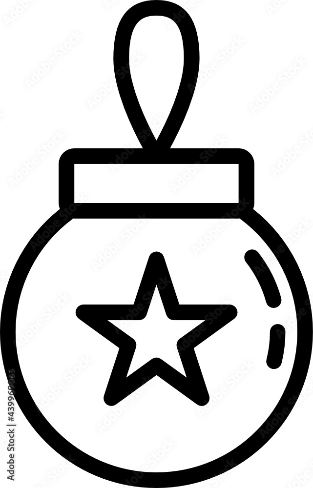 christmas ball minimal line icon christmas ball minimal line icon