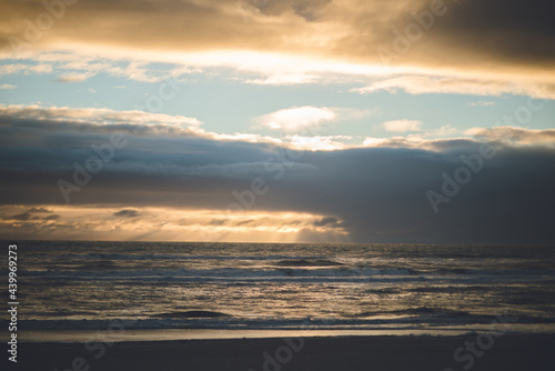 Sunset on Karamea Beach  West Coast  New Zealand