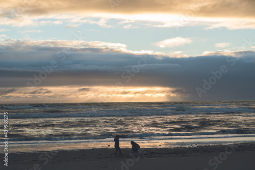 Sunset on Karamea Beach, West Coast, New Zealand