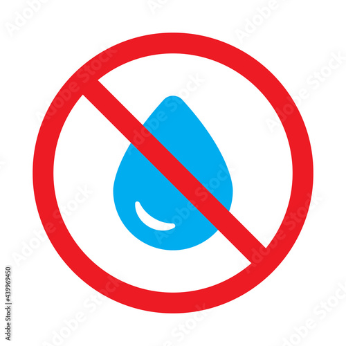 Fotografia no water drop icon vector