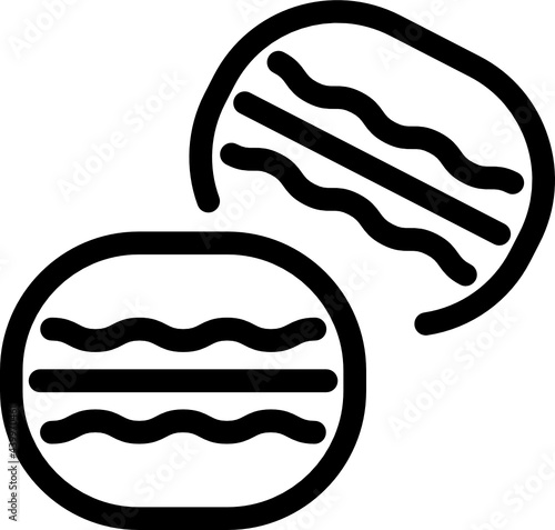 macaron minimal line icon