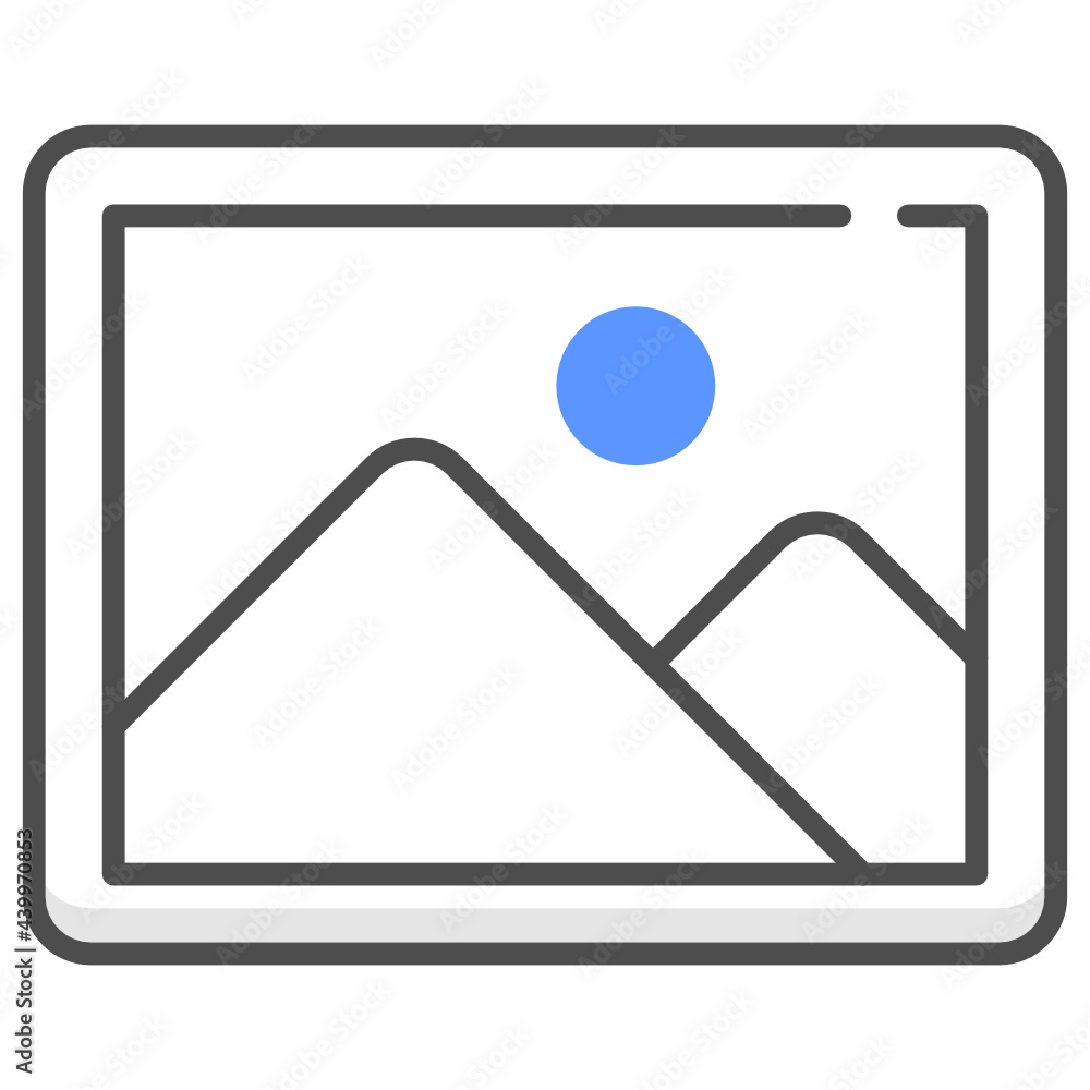 Colored line picture icon Colored line picture icon